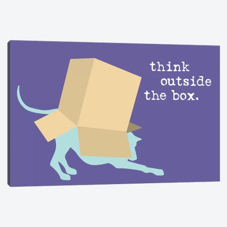 Outside The Box Canvas Print #DIG74} by Dog is Good and Cat is Good Canvas Artwork