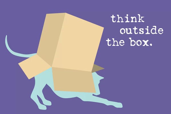 Funny Typography: Outside The Box by Dog is Good and Cat is Good