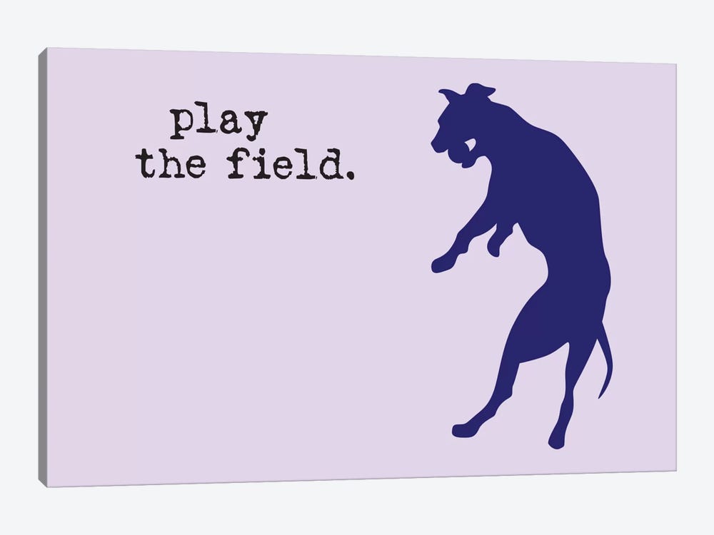 Play The Field by Dog is Good and Cat is Good 1-piece Canvas Art Print