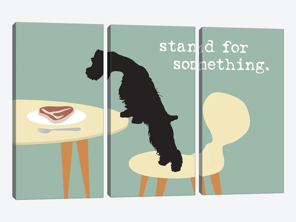 Stand For Something by Dog is Good and Cat is Good 3-piece Canvas Art Print
