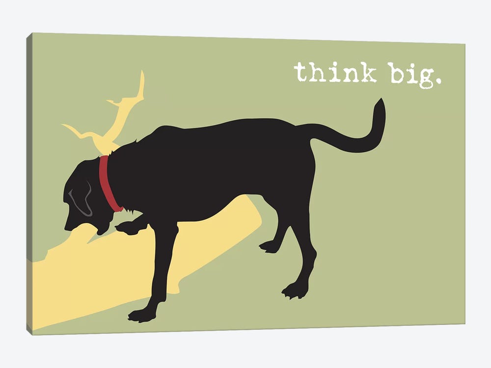 Think Big by Dog is Good and Cat is Good 1-piece Canvas Wall Art