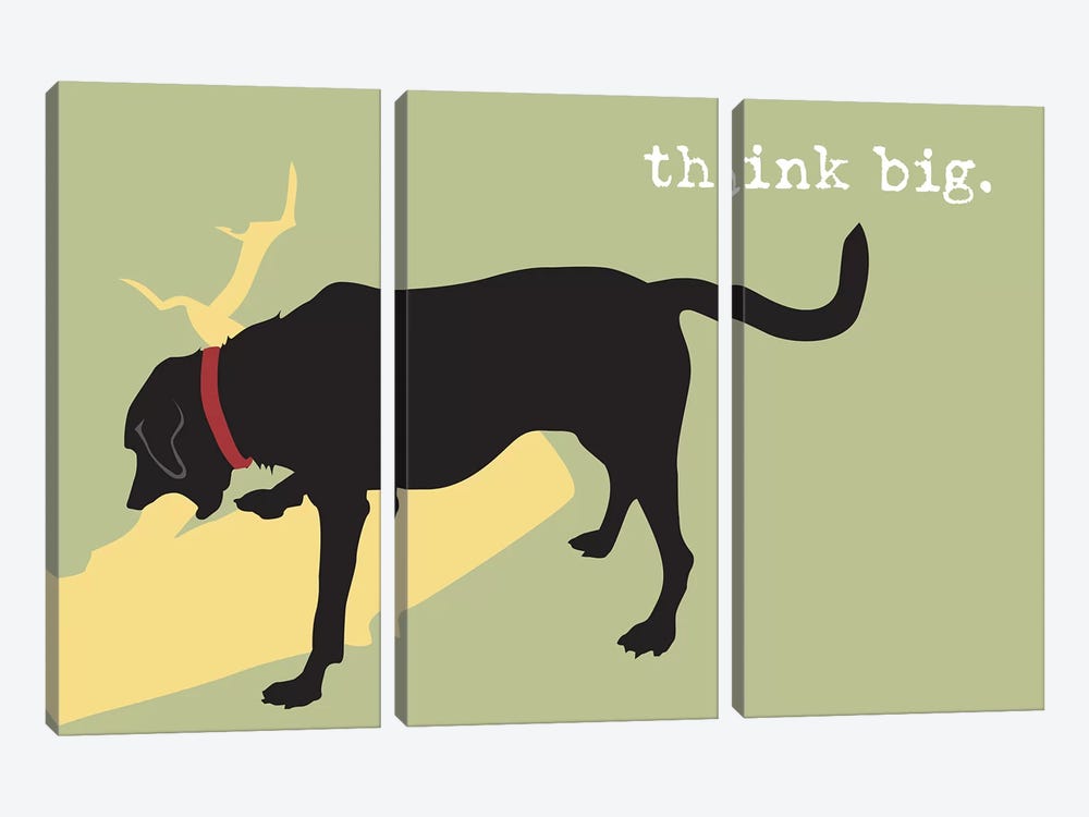 Think Big by Dog is Good and Cat is Good 3-piece Canvas Art