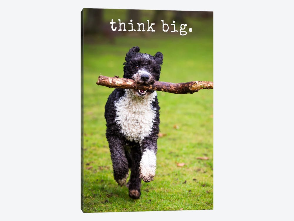 Think Big - Realistic by Dog is Good and Cat is Good 1-piece Canvas Print