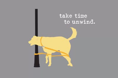 Unwind by Dog is Good and Cat is Good framed canvas print