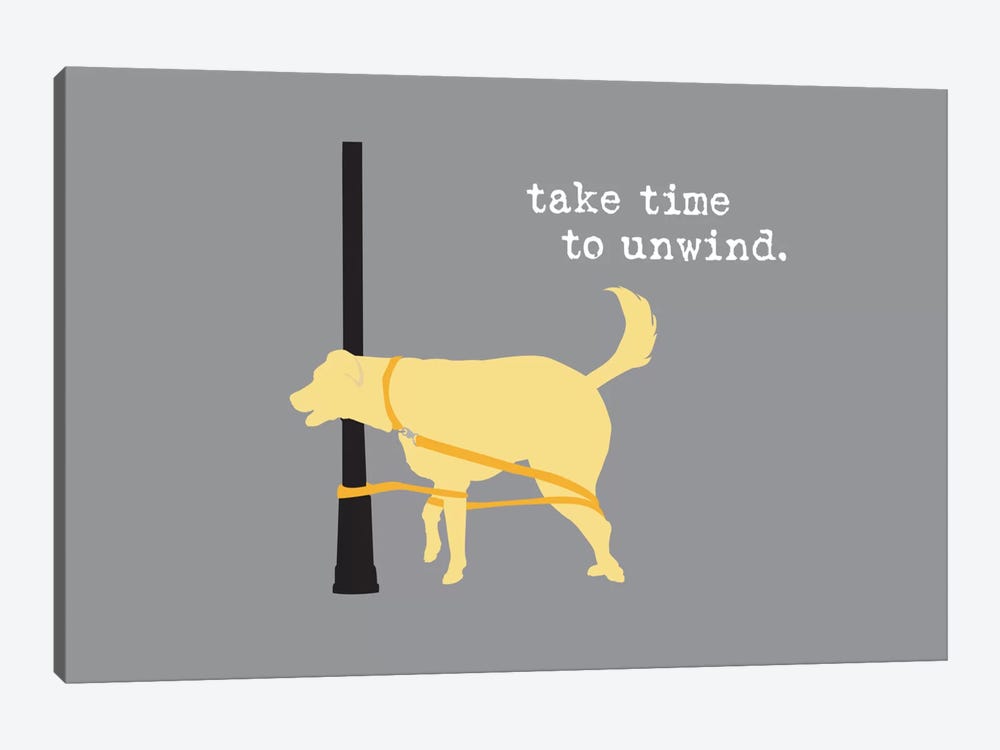 Unwind by Dog is Good and Cat is Good 1-piece Canvas Art Print
