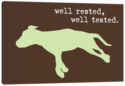 Well Rested I Canvas Art Print - Funny Typography Art