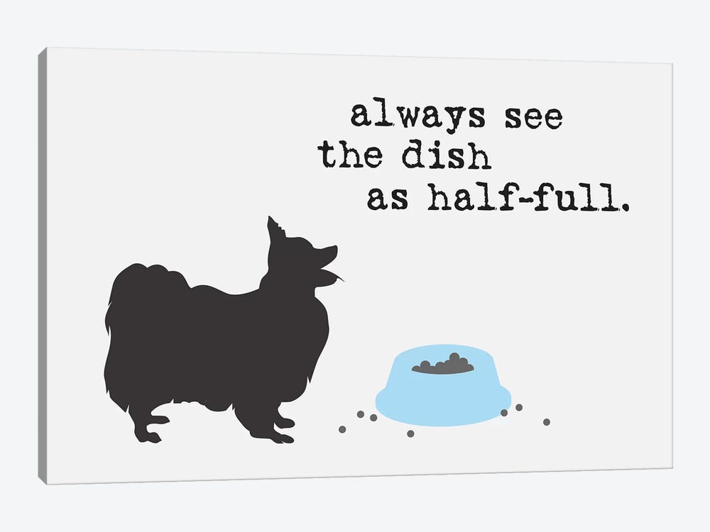 Half Full III by Dog is Good and Cat is Good 1-piece Canvas Art