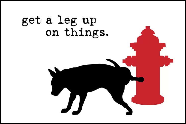 Leg Up On White by Dog is Good and Cat is Good wall art
