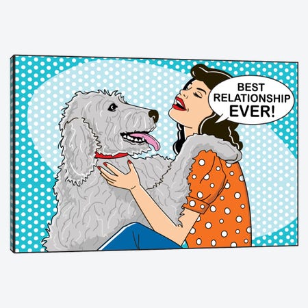 Best Relationship Ever Canvas Print #DIG9} by Dog is Good and Cat is Good Canvas Art