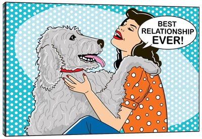 Best Relationship Ever Canvas Art Print - Pet Adoption & Fostering Art