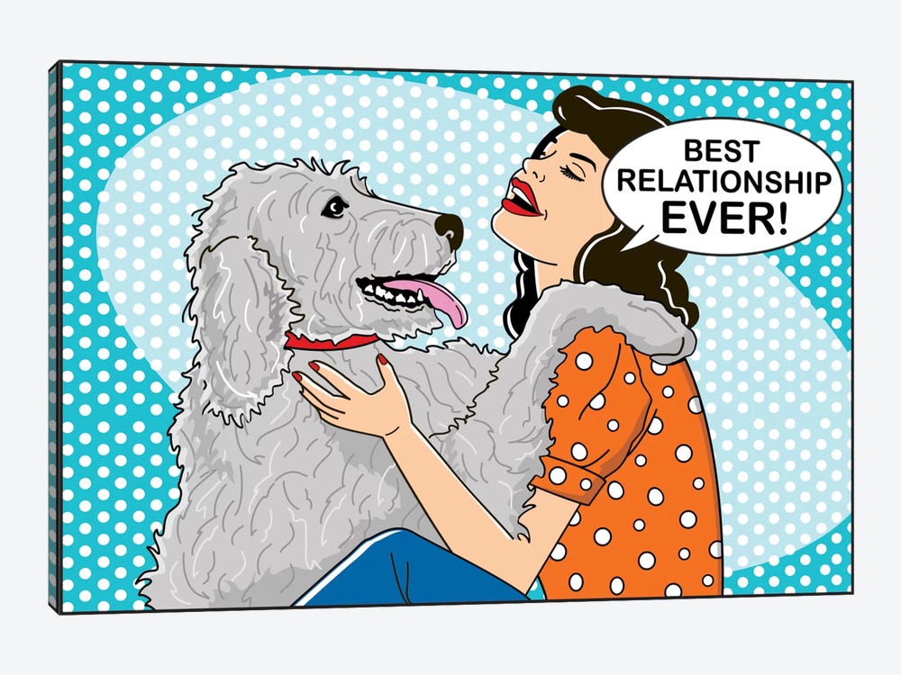 Best Relationship Ever by Dog is Good and Cat is Good 1-piece Canvas Art Print