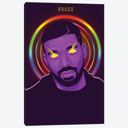 Drake Canvas Print #DII24} by Ren Di Canvas Print