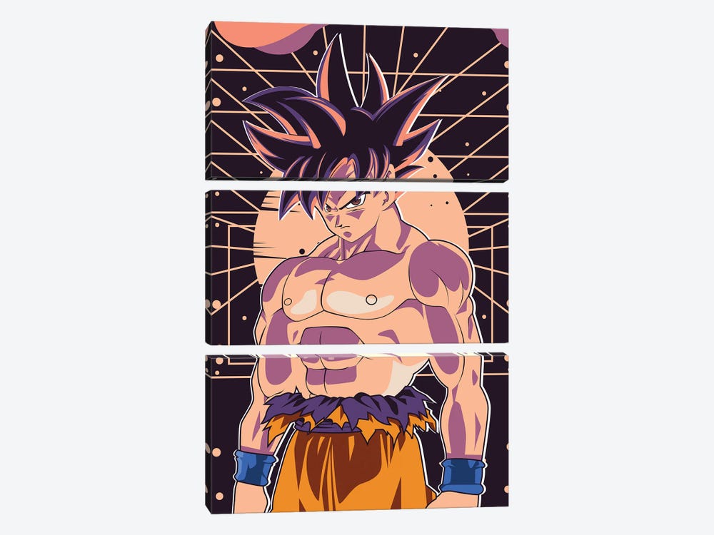 Goku - Dragonball by Ren Di 3-piece Canvas Print