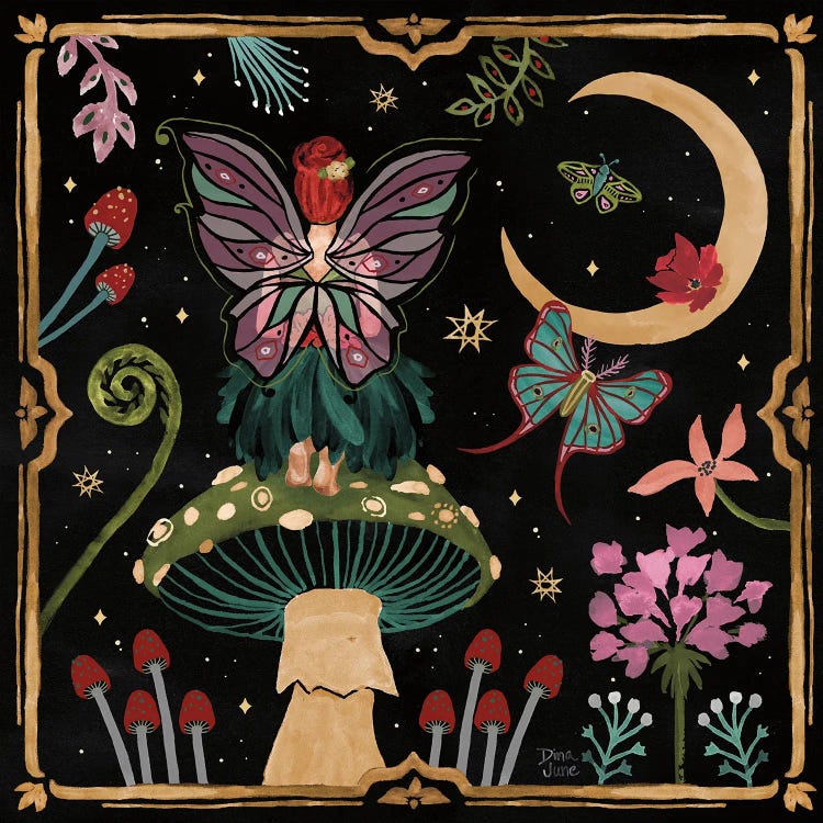 Garden Of Wonder II Dark by Dina June wall art