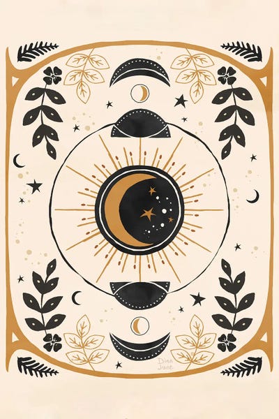 Mystical Times IV BWG by Dina June acrylic art print