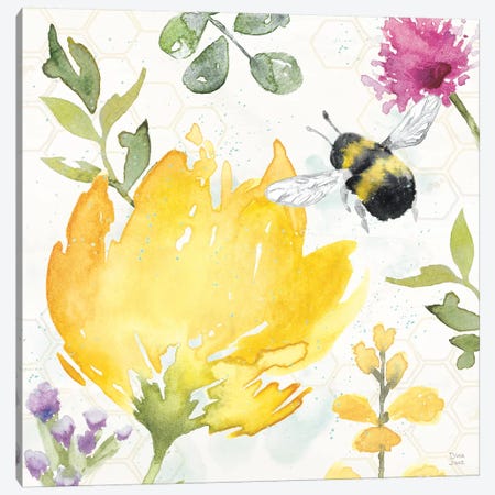 Bee Harmony II Canvas Print #DIJ25} by Dina June Canvas Art