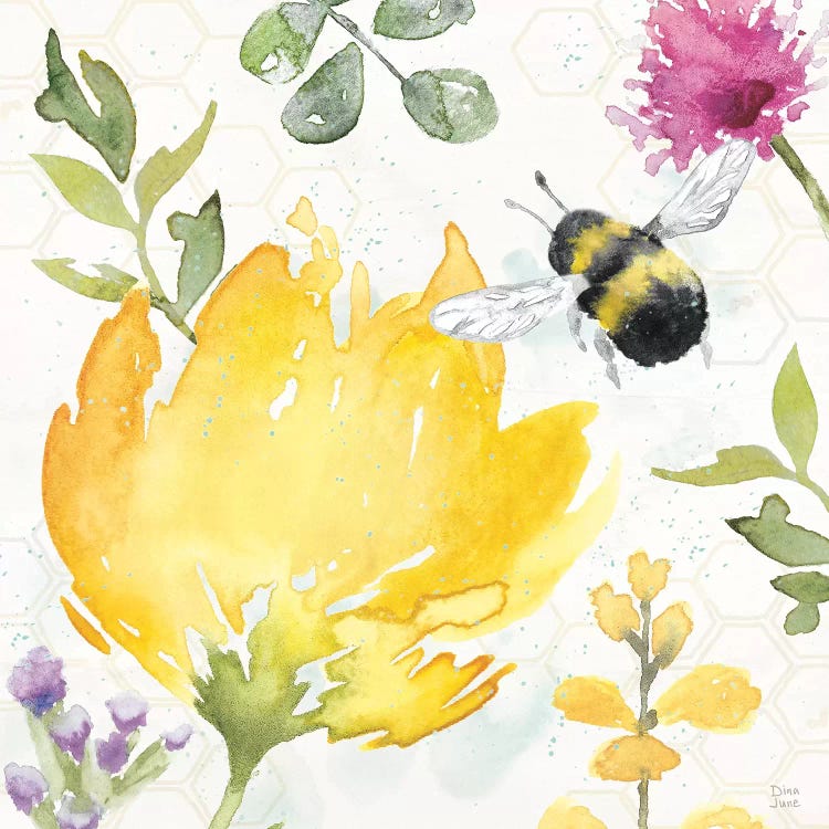 Bee Harmony II by Dina June wall art
