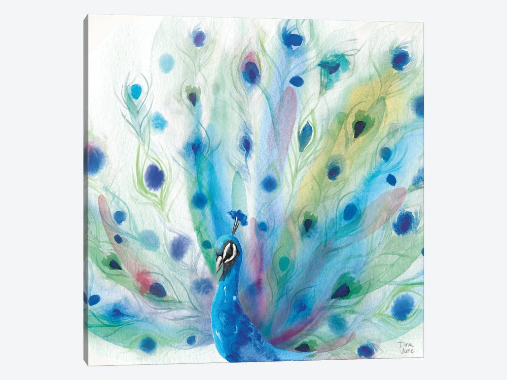 Peacock Glory V by Dina June 1-piece Canvas Art Print