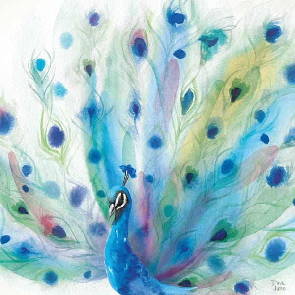 Peacocks: Peacock Glory V by Dina June