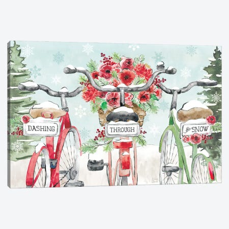 Holiday Ride IV Canvas Print #DIJ76} by Dina June Canvas Print