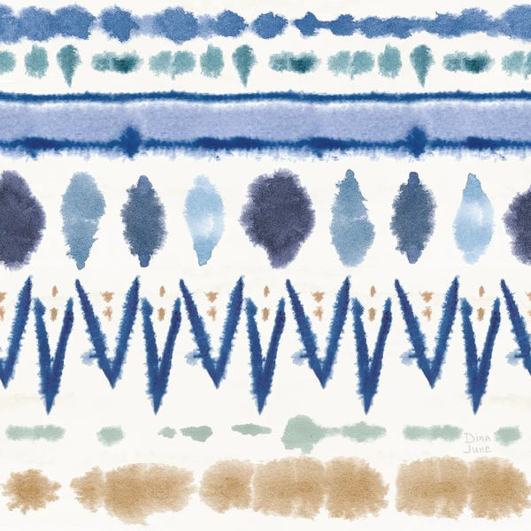 Global Patterns: Indigo Splash Pattern VIII by Dina June