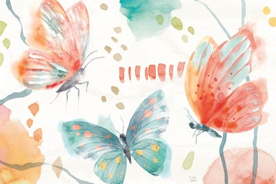 Winged Whisper I by Dina June framed canvas print