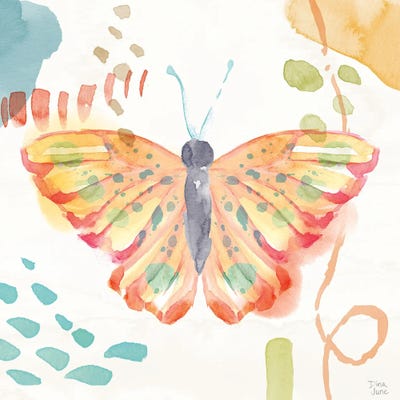 Winged Whisper V by Dina June framed canvas print