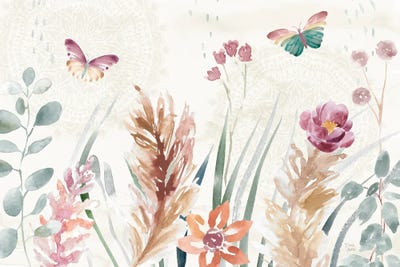 Boho Garden I by Dina June framed canvas print