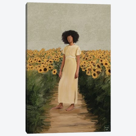 Sunflower Field Canvas Print #DIL19} by Andileh Canvas Art