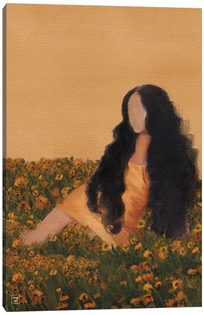 Orange Garden Canvas Art Print - Monarch Metamorphosis