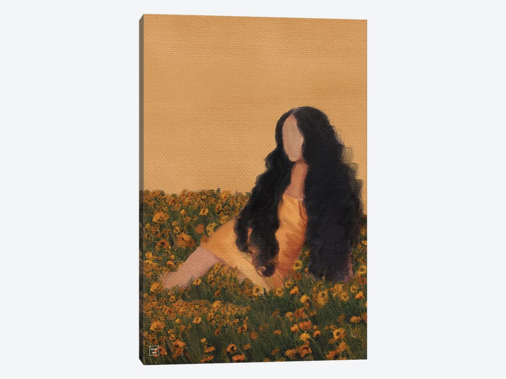 Orange Garden 1-piece Canvas Art Print