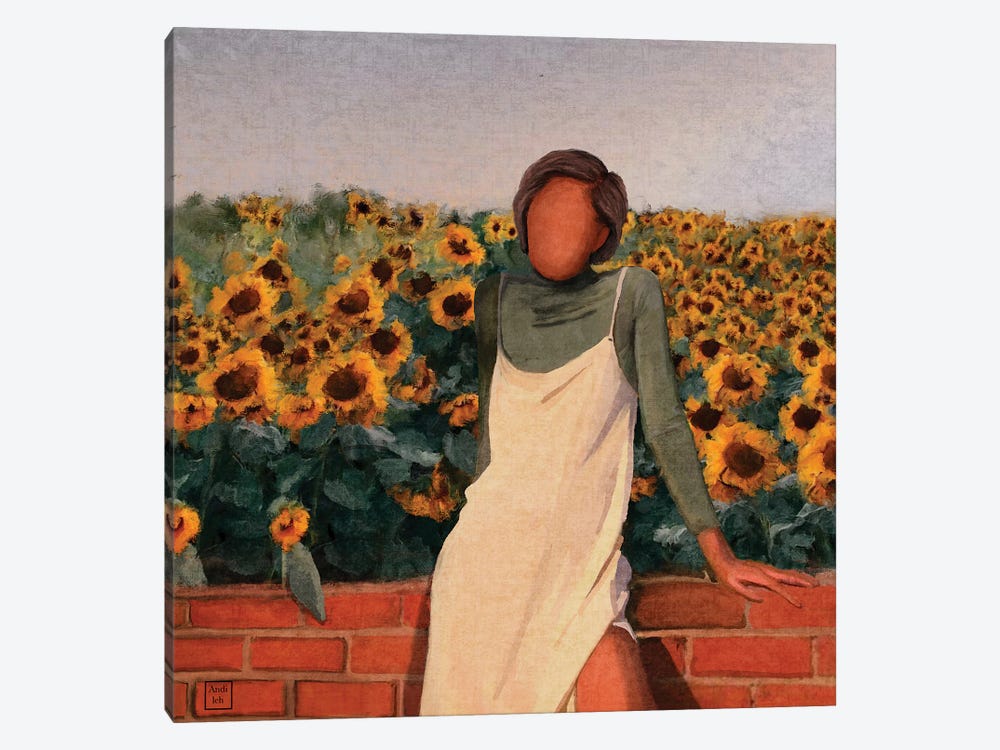 Sunflower Girl by Andileh 1-piece Canvas Art