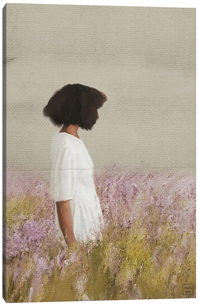 Lavender Girl Canvas Art Print - Wide Open Spaces