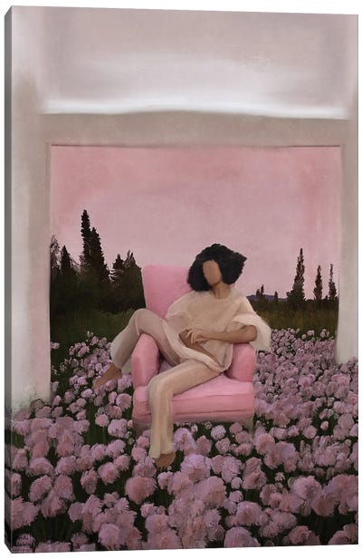 Pink Blossom Canvas Art Print - Andileh