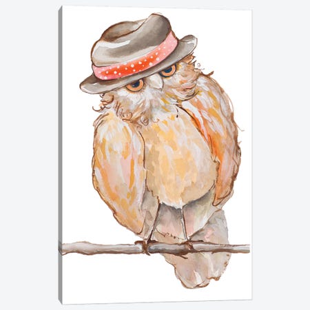 Jazzy Owl Canvas Print #DIN13} by Diannart Canvas Artwork