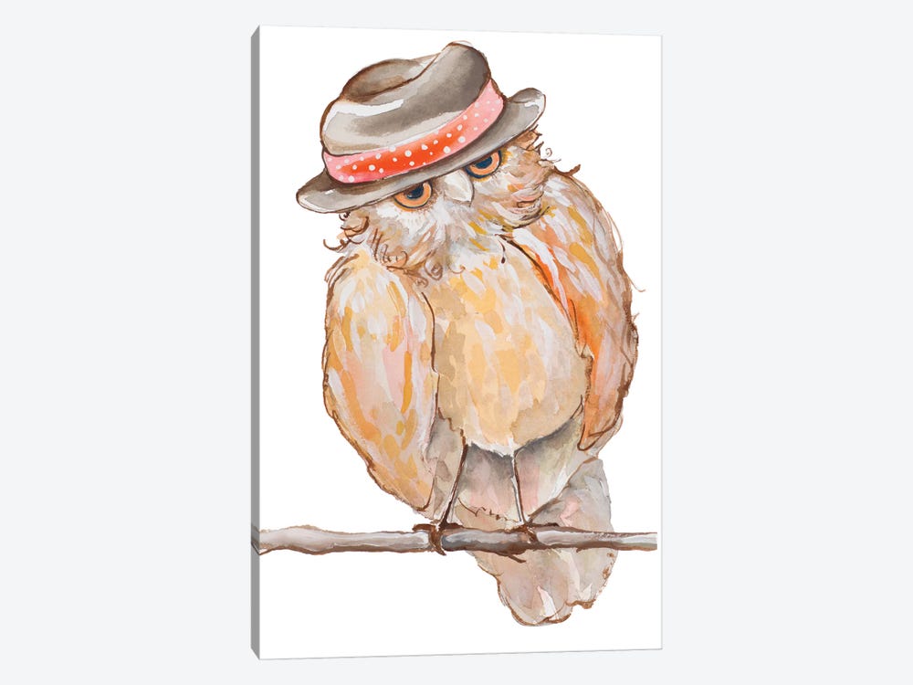 Jazzy Owl by Diannart 1-piece Canvas Art Print
