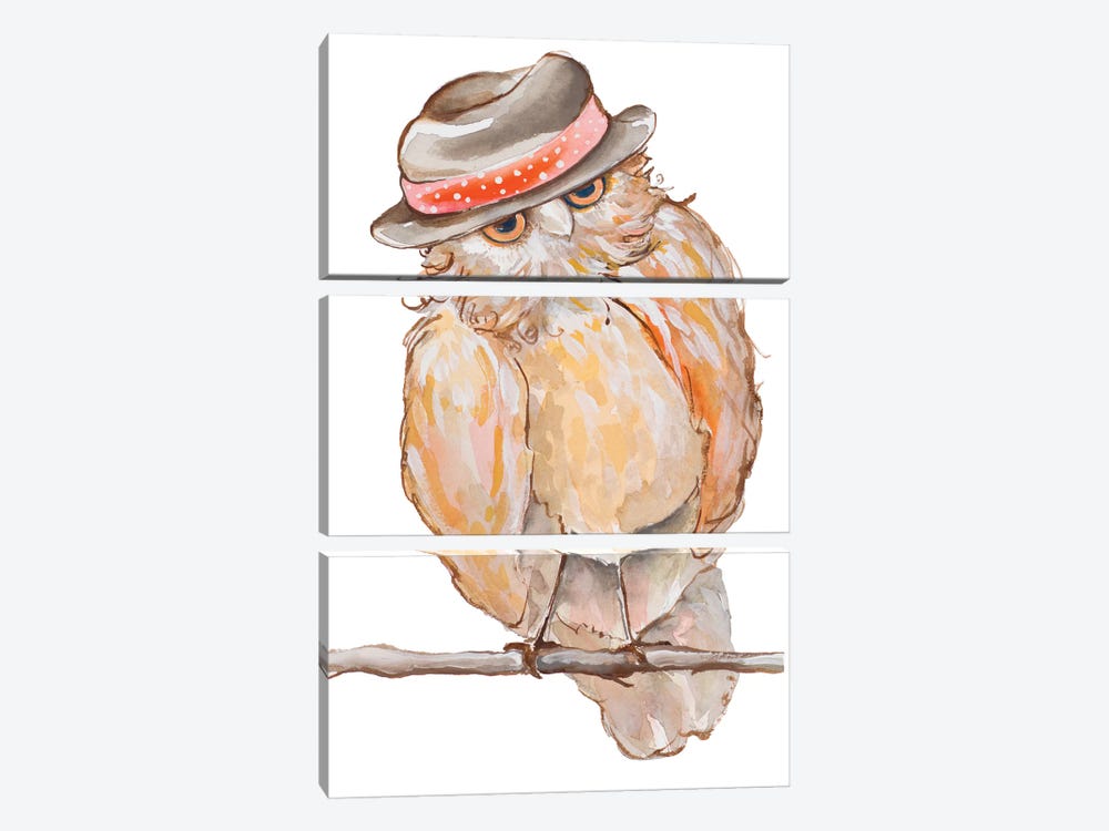 Jazzy Owl by Diannart 3-piece Art Print