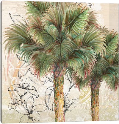 Palms Away I Canvas Art Print