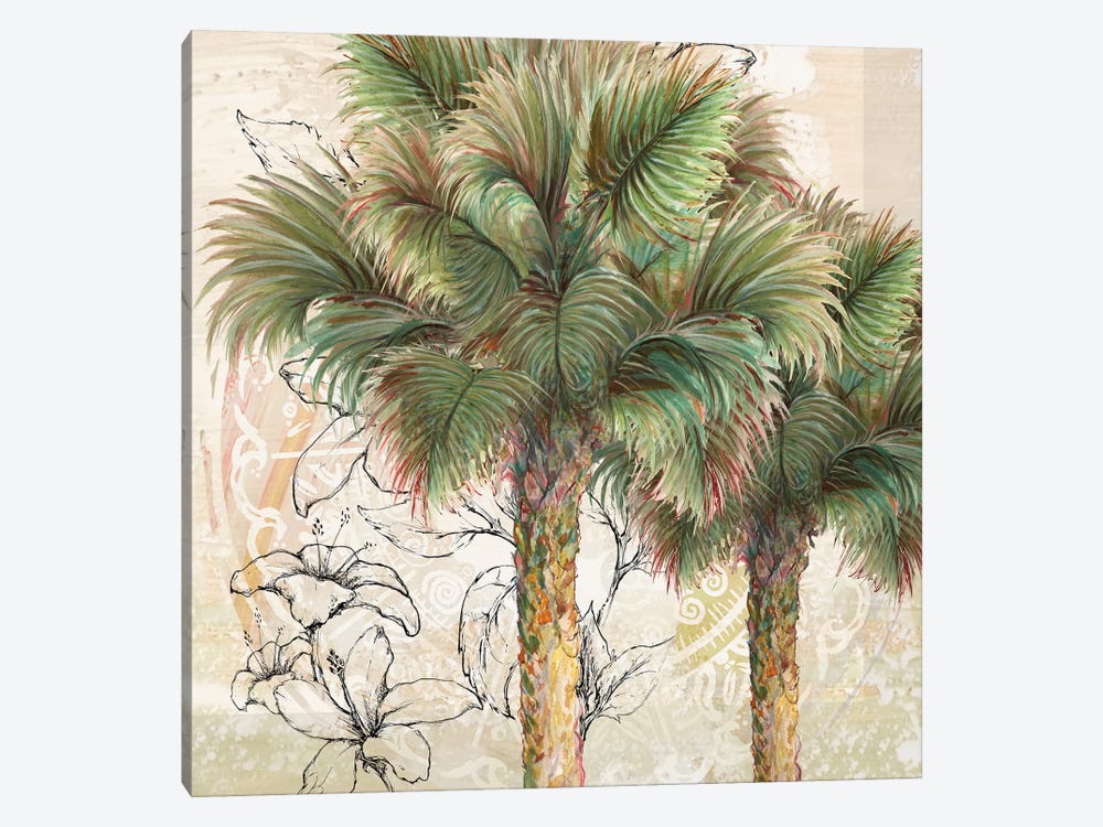 Palms Away I by Diannart 1-piece Canvas Art Print