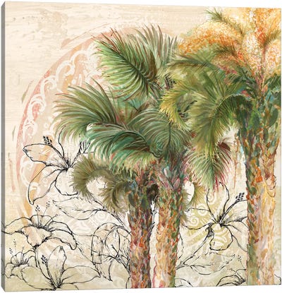 Palms Away II Canvas Art Print