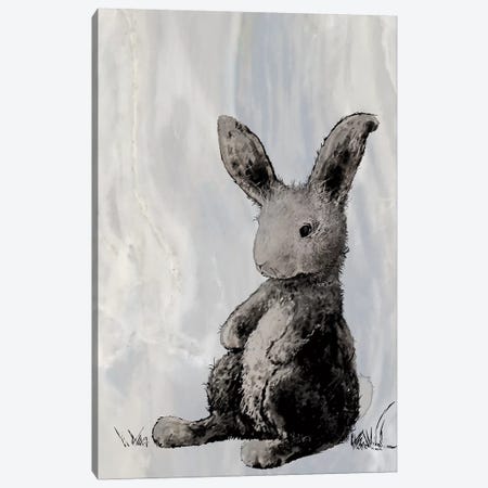 Bunny on Marble I Canvas Print #DIN1} by Diannart Canvas Art Print