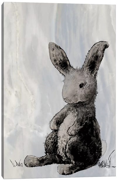 Bunny on Marble I Canvas Art Print