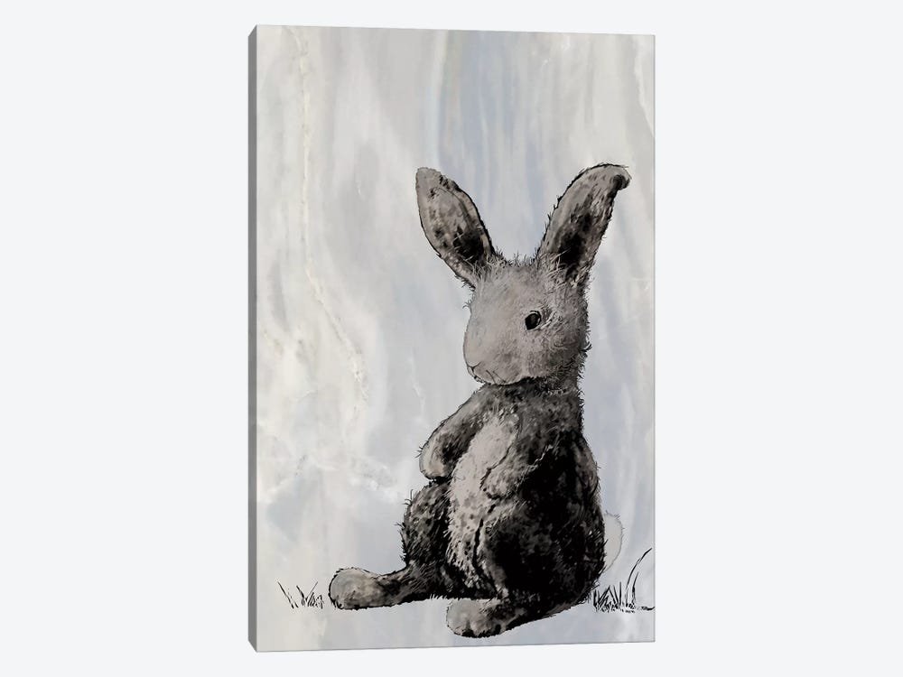 Bunny on Marble I by Diannart 1-piece Canvas Artwork