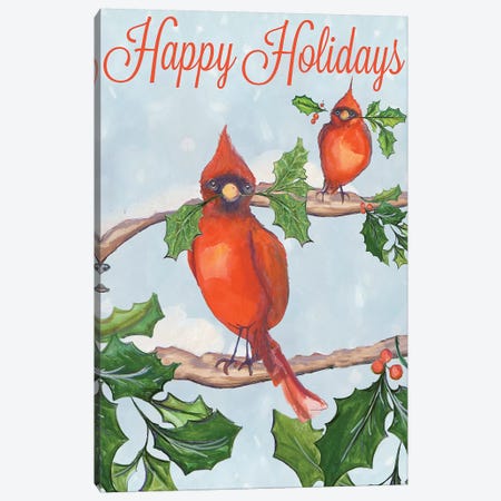 Holiday Birds Canvas Print #DIN32} by Diannart Canvas Wall Art
