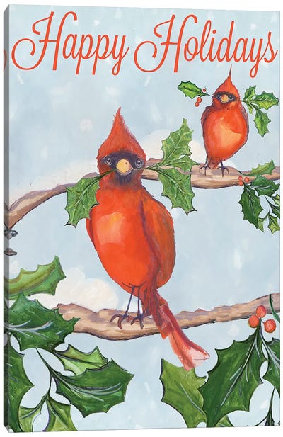 Holiday Birds Canvas Art Print