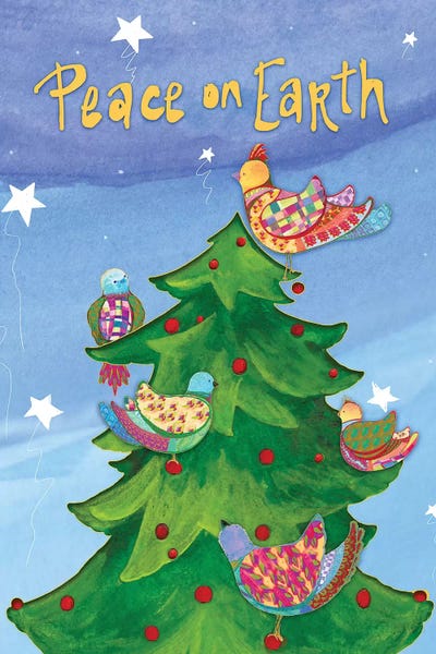 Holiday Birds by Diannart metal wall art