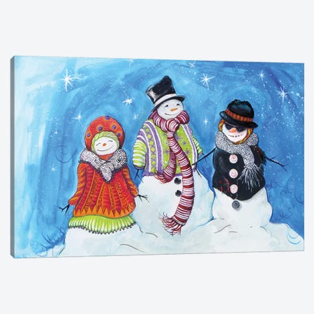 Snow Villagers Canvas Print #DIN36} by Diannart Canvas Print