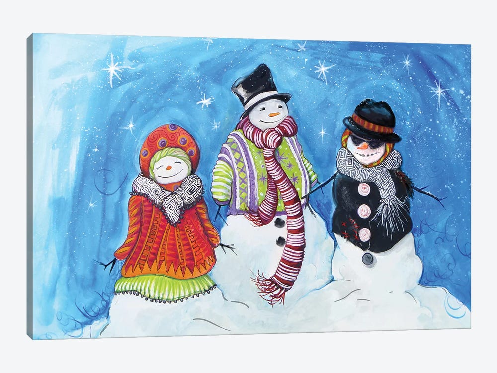 Snow Villagers by Diannart 1-piece Canvas Art