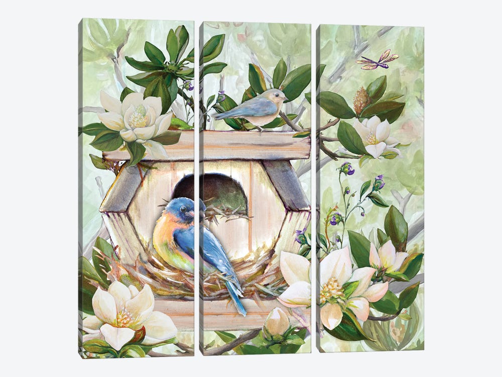 Birdhouse I by Diannart 3-piece Canvas Print