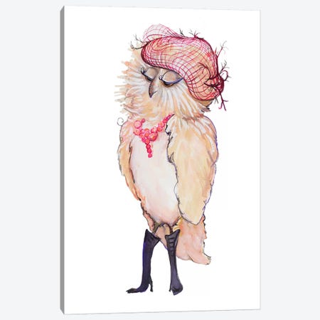 Fashionista Owl Canvas Print #DIN9} by Diannart Canvas Print